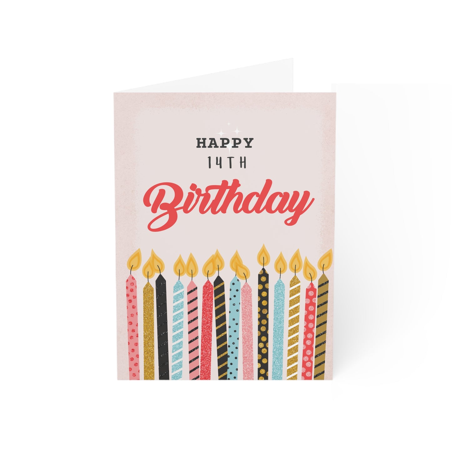 14 Candles Birthday Greeting Card