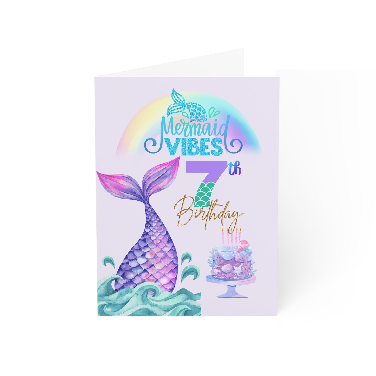 Mermaid Vibe Birthday Greeting Card
