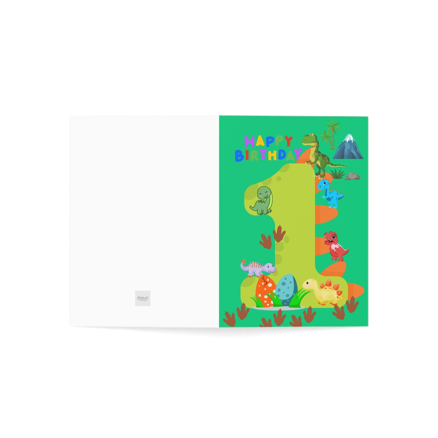 Baby Dino 1st Birthday Greeting Card