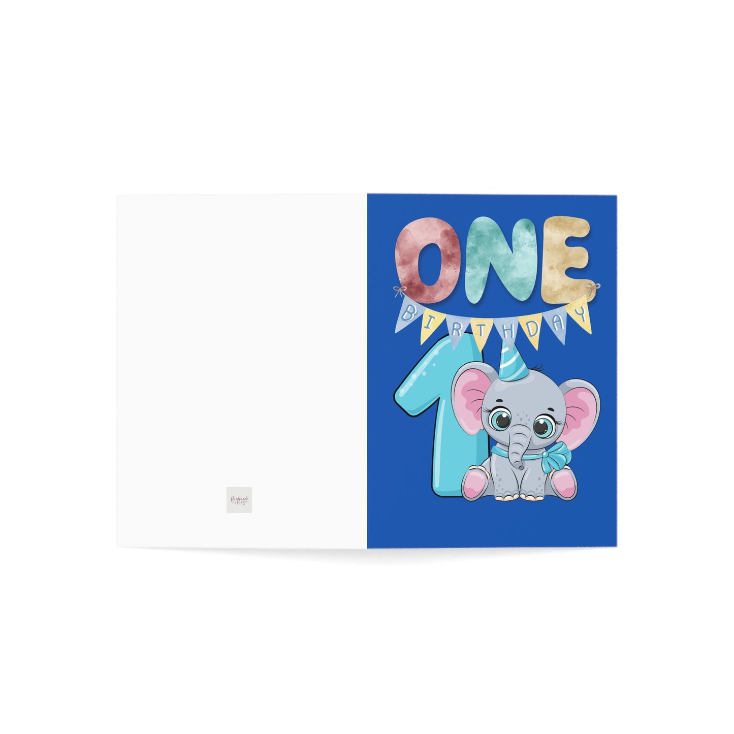 Baby Elephant 1st Birthday Greeting Card