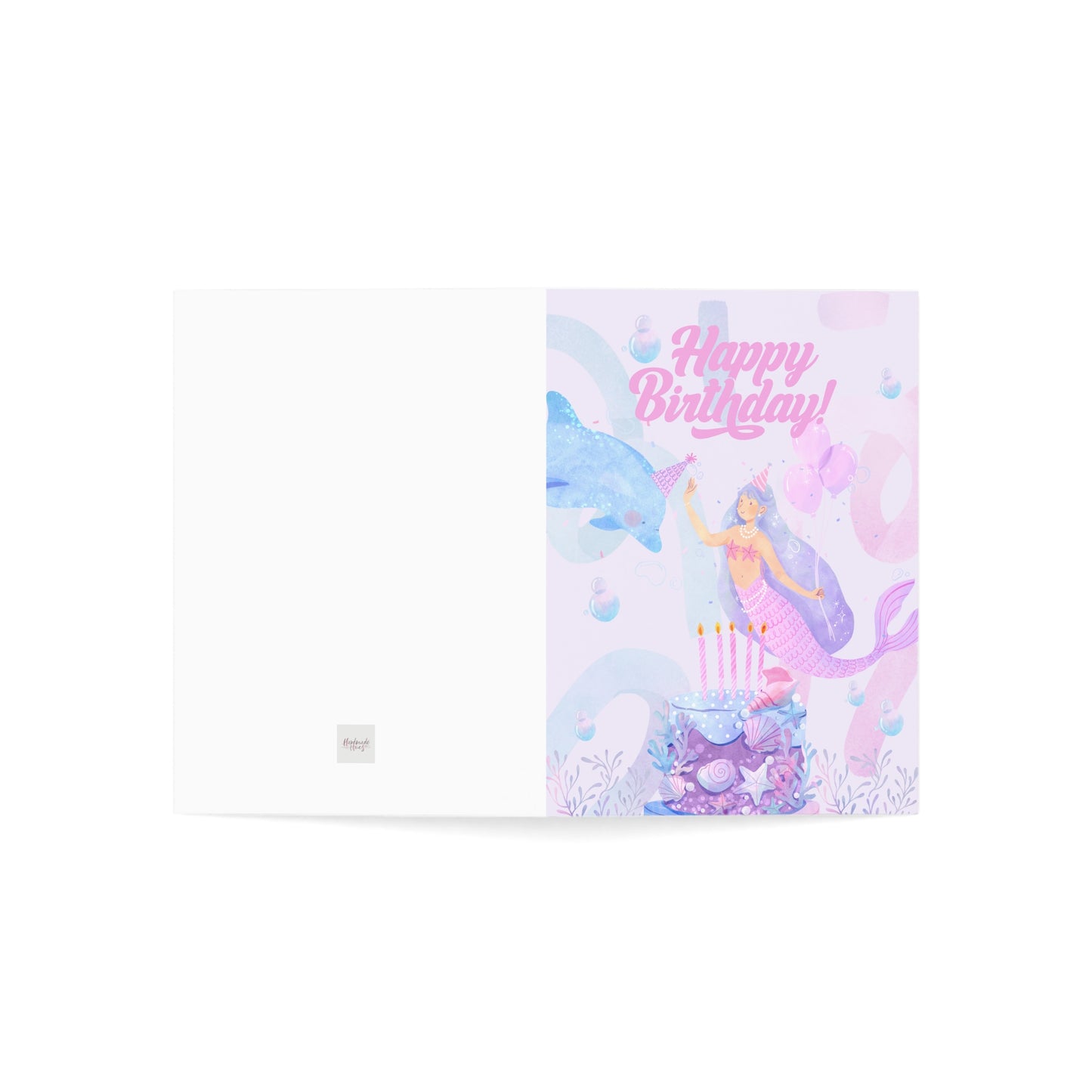 Purple Mermaid Birthday Greeting Card