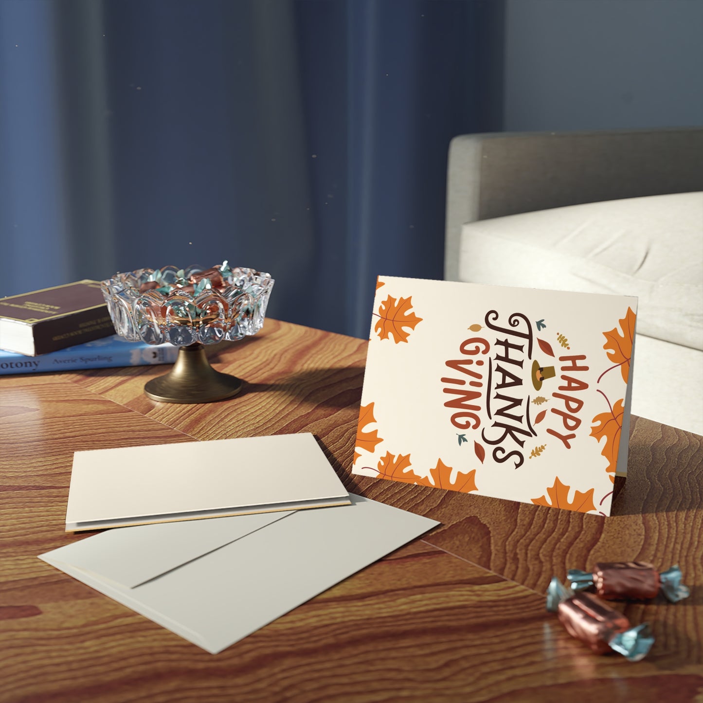 Happy  Thanksgiving Greeting Card Set - (8pcs)