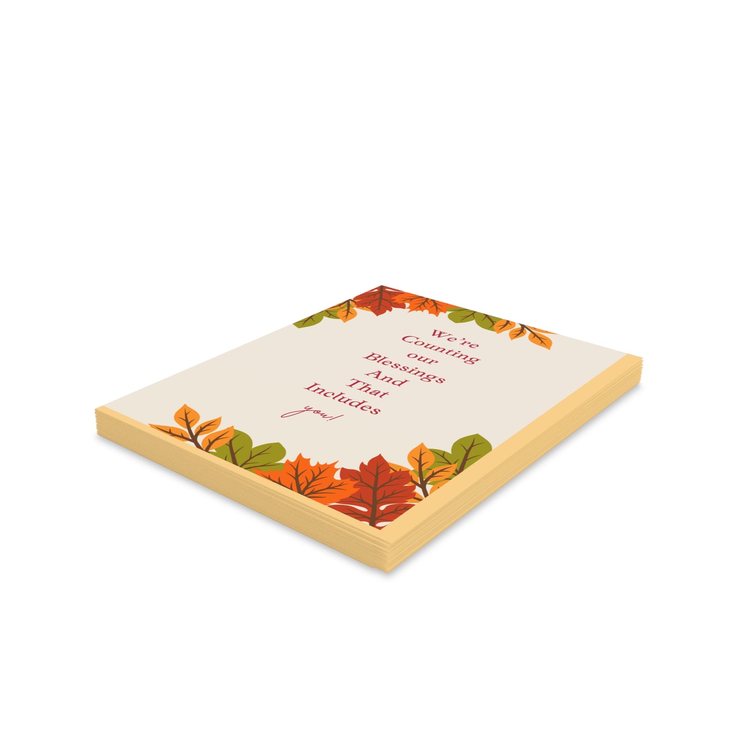 Greeting Cards Set: Fall Leaves Design