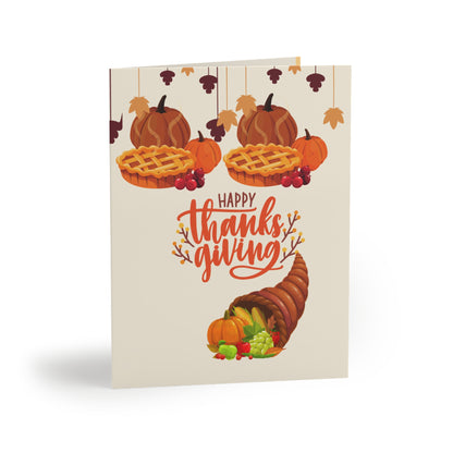 Happy Thanksgiving Greeting Card Set. - (8pcs)