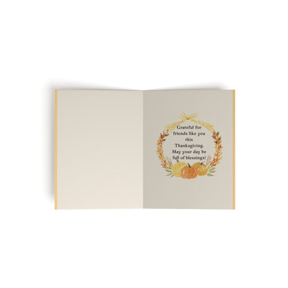 Cornucopia Thanksgiving Greeting Card Set. - (8pcs)