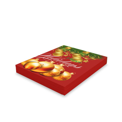 Red & Gold Christmas Greeting cards (8, 16, and 24 pcs)