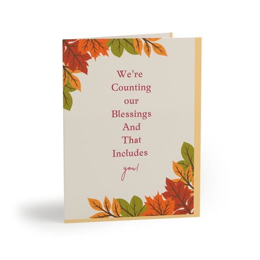 Greeting Cards Set: Fall Leaves Design