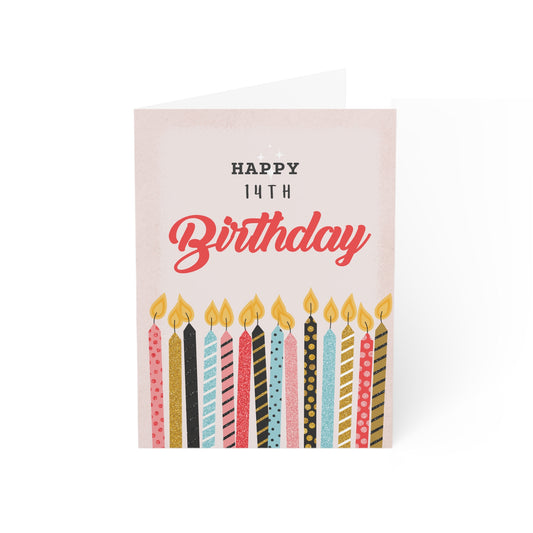 14 Candles Birthday Greeting Card