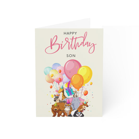 Animal Party Birthday Greeting Card
