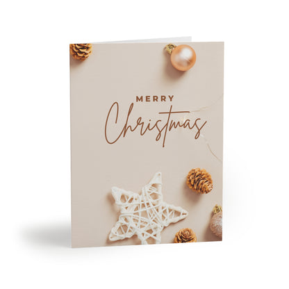 Greeting Cards Set - Star with Christmas Balls Design