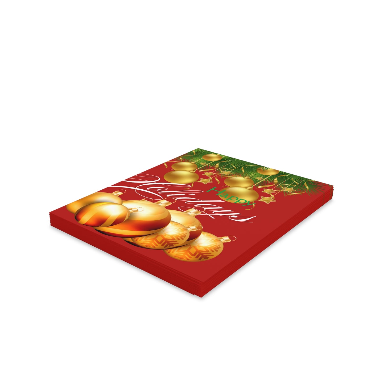 Red & Gold Christmas Greeting cards (8, 16, and 24 pcs)