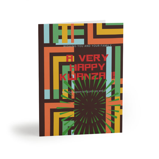 Decorative Happy Kwanza Greeting Cards Set