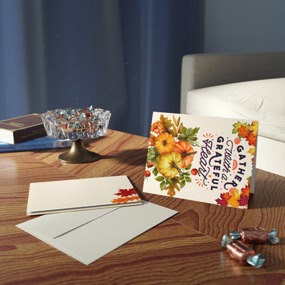 Greatful Heart Thanksgiving Greeting Card Set - (8pcs)