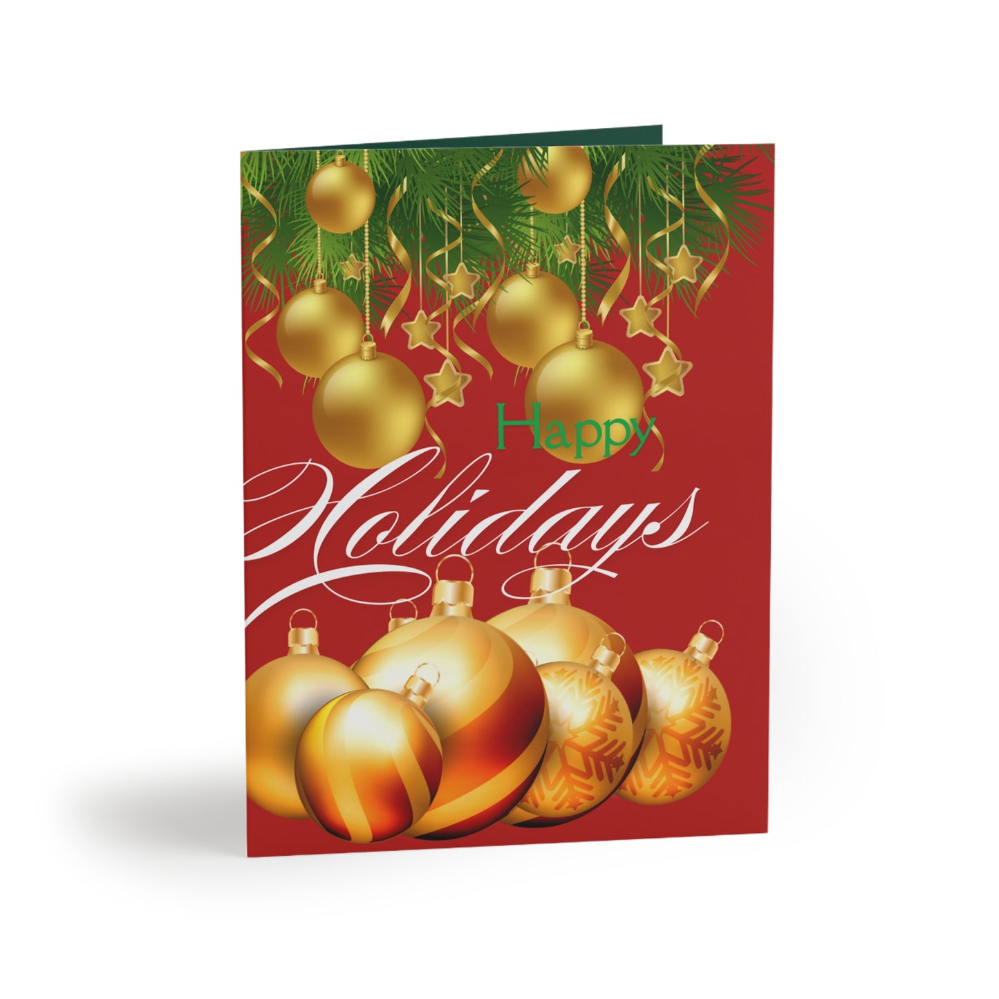 Red & Gold Christmas Greeting cards (8, 16, and 24 pcs)