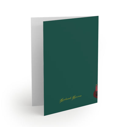 Family Greeting Green Happy Kwanza Greeting Cards Set