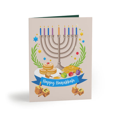 Fiest Happy Hanukkah Greeting Cards Set