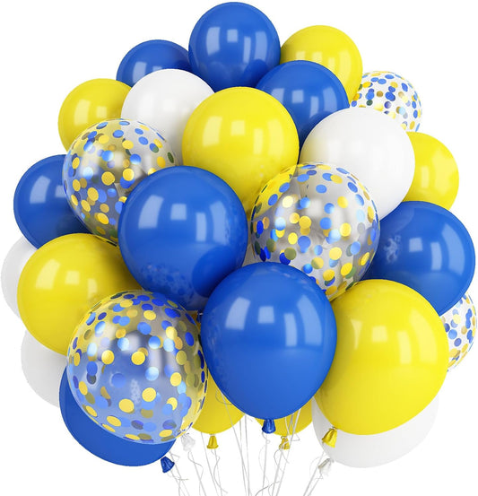 Yellow Blue Balloons, 12 Inches
