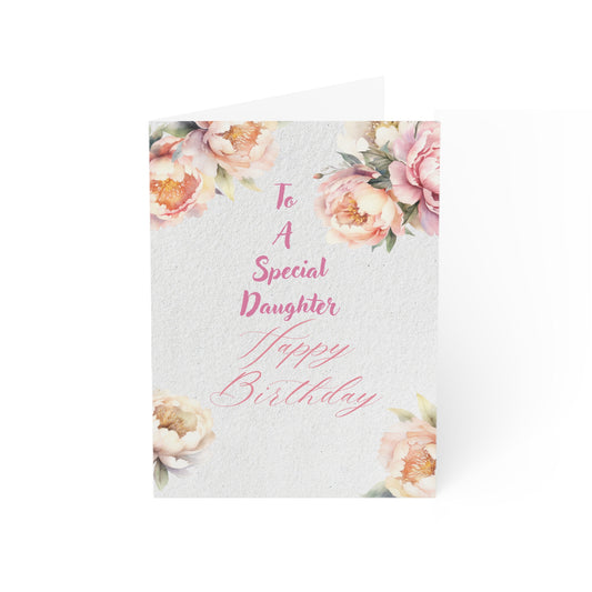 Special Daughter roses Birthday Greeting Card