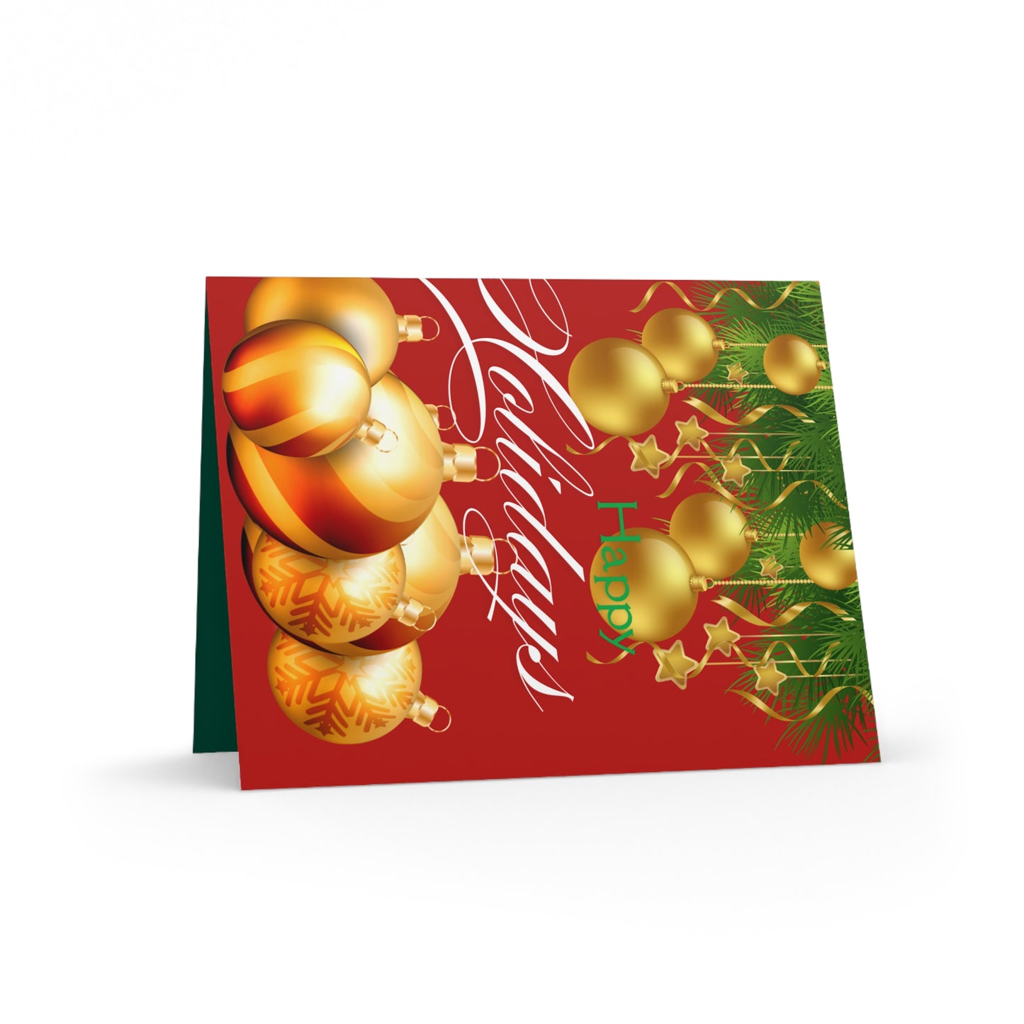 Red & Gold Christmas Greeting cards (8, 16, and 24 pcs)