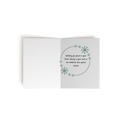 Greeting Cards Set - Star with Christmas Balls Design